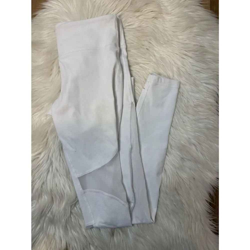 ALO Yoga White Coast High-Waist Mesh Leggings - Size Medium